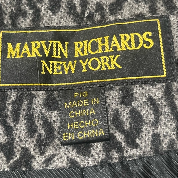MARVIN RICHARDS NEW YORK, Leopard Print Belted PEA COAT. SIZE P/ L - Picture 3 of 8